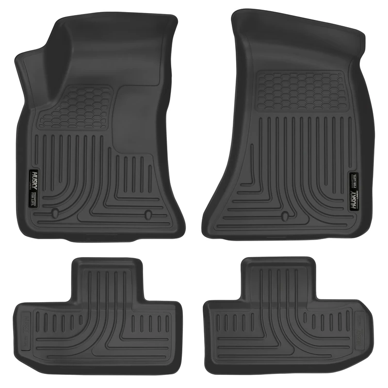 Husky Liners — Weatherbeater | Fits 2016-2023 Dodge Challenger, (RWD ONLY) Front & 2nd Row Liner - Black, 3 pc. | 99171