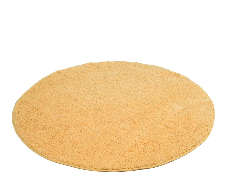 Gözze Microfibre Bath Mat, Polyester, sunshine yellow, 110 cm Durchmesser