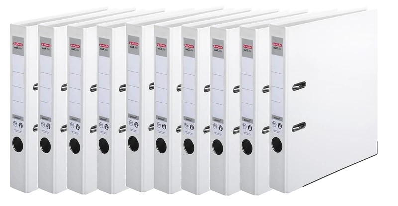 Herlitz maX.File Protect 5450705 Folder A4 5 cm with Insert Spine Label White Pack of 25