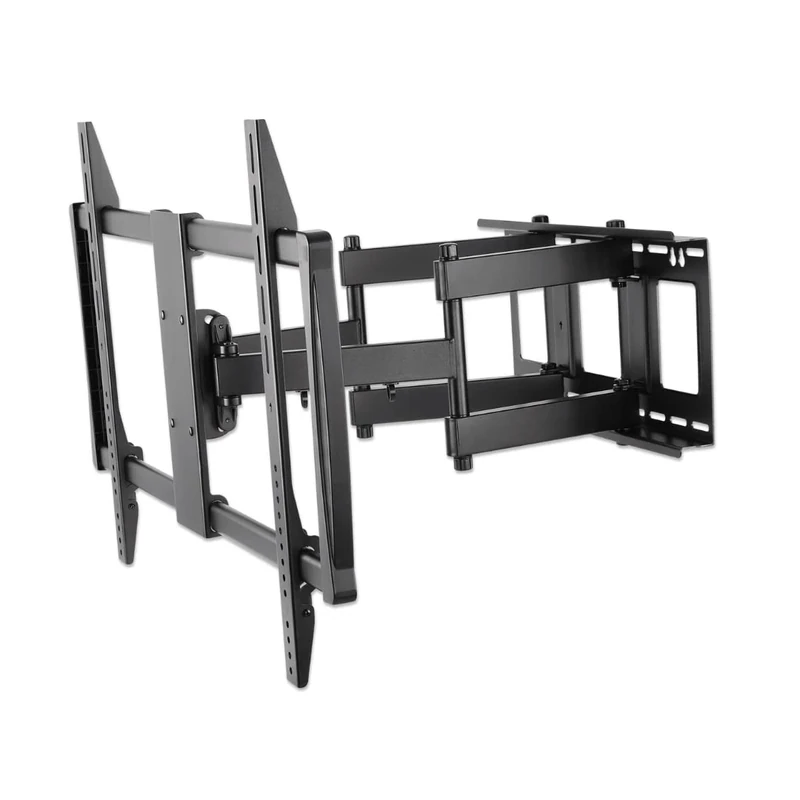 Manhattan TV & Monitor Mount, Wall, Full Motion, 1 screen, Screen Sizes: 60-100", Black, VESA 200x200 to 900x600mm, Max 80kg, LFD, Tilt & Swivel with 3 Pivots,