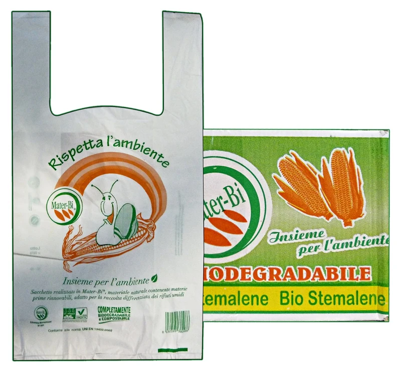 Shoppers biodeg/compost.bianca 32x60 * 500 pcs. - Shopping bags