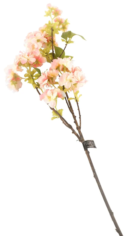 Floral Elegance Artificial 80cm Single Stem Pink and White Japanese Cherry Blossom Flowers x 12