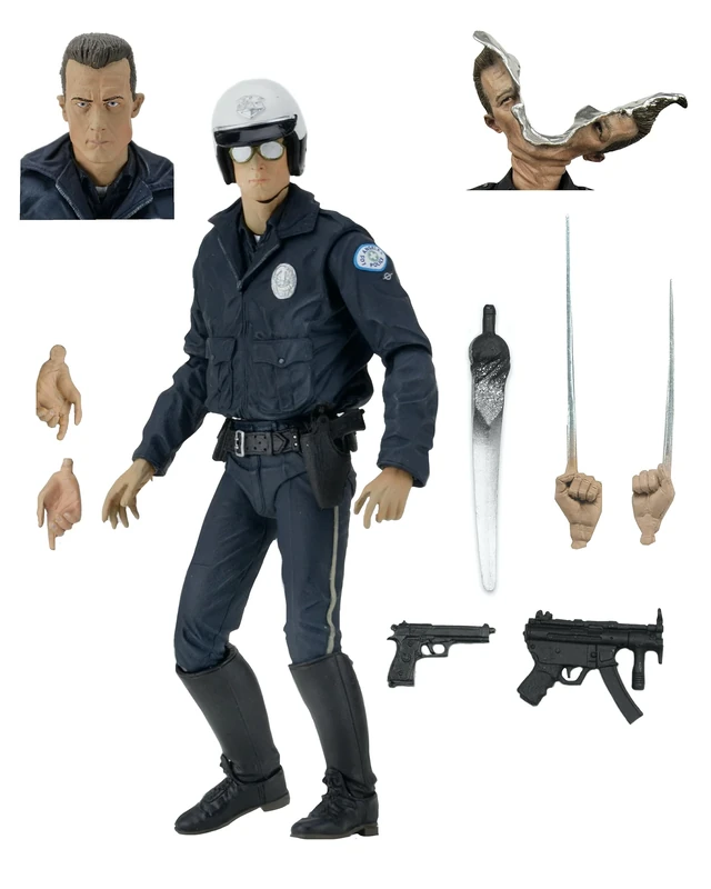NECA Official-Terminator 2 Ultimate T-1000 Black, Ultimate 7" Action Figure