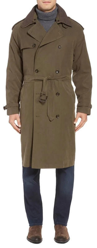LONDON FOG Men's Iconic Trench Coat, Covert, 44 Short