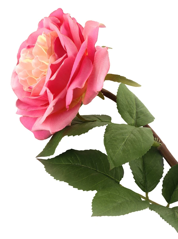 KONG Floral Elegance Artificial 92cm Single Stem Fully Open Pink Rose Flowers x 12