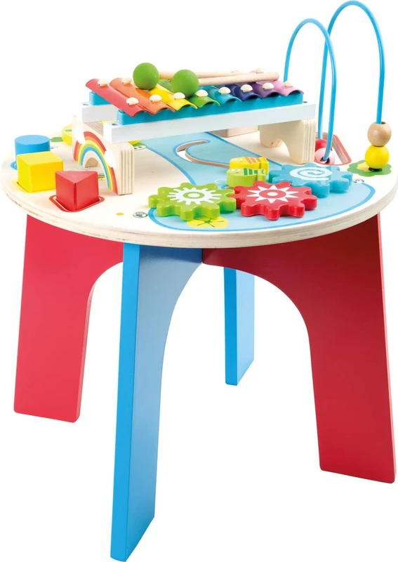 small foot 10321 Motoric- and music table "2 in 1" made of wood, with motoric loop, form play, xylophone, from 1,5 years
