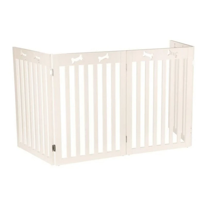 Trixie Dog Gate, 75 x 160 cm, White, Metal, Wall Mount, 1 kg