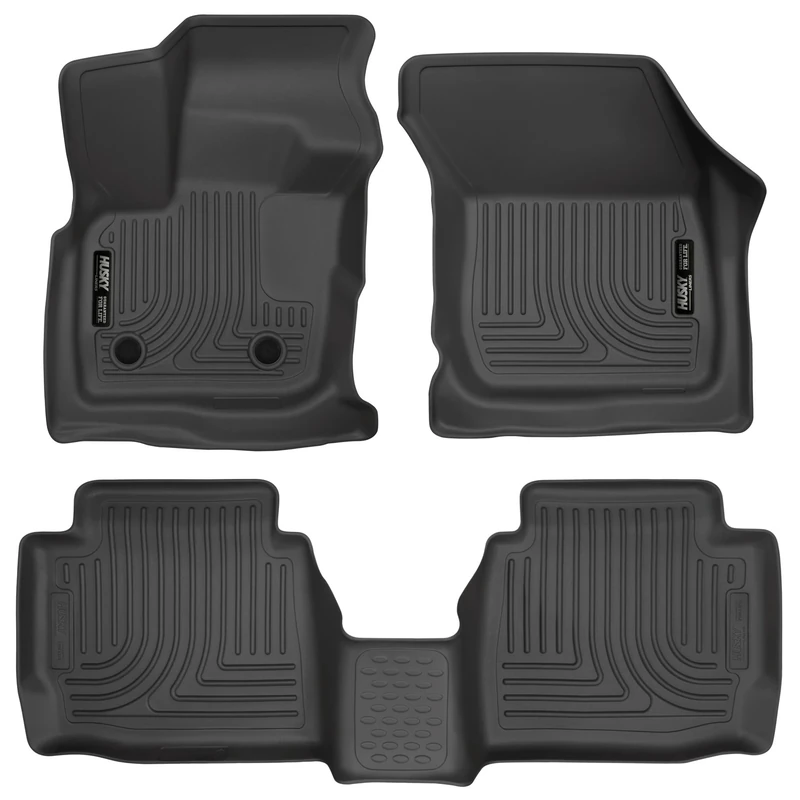 Husky Liners - Weatherbeater | Fits 2017-2020 Ford Fusion/MKZ - Front & 2nd Row Liner - Black, 3 pc. | 98791