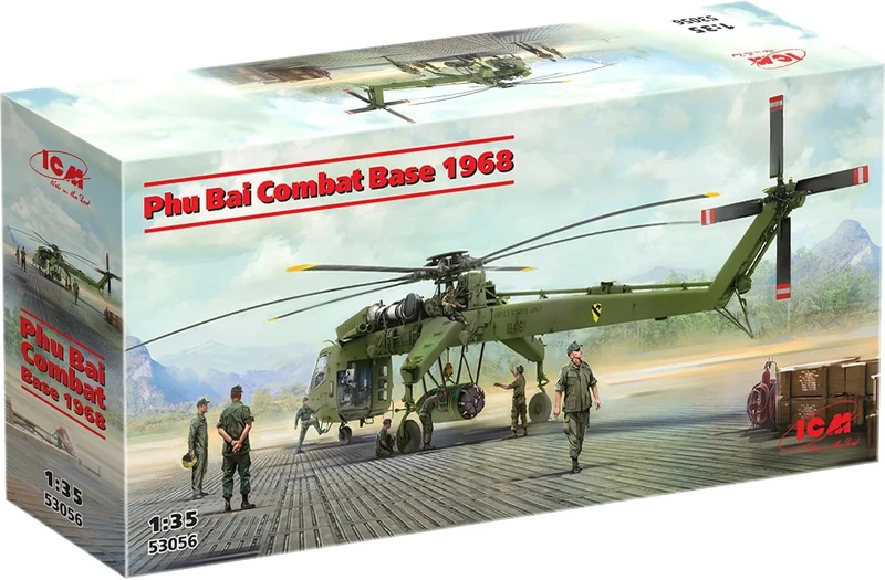 ICM 1:35 - Phu Bai Combat Base 1968 (CH-54a & 2 Figs)