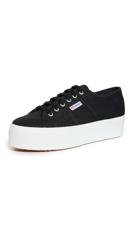 Superga Women's 2790-lamew Sneaker, Black, 6.5 UK