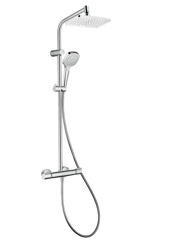 Hansgrohe 26764400 MySelect E 240 Shower Column, White/Chrome-Plated, 10 x 108,5 x 36 cm