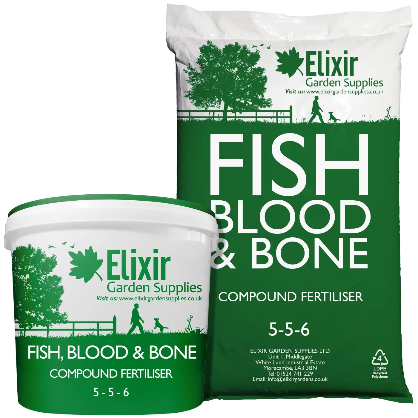 Elixir Gardens Fish, Blood and Bone Organic-Based Fertiliser | 5kg Bag | Treats over 70sqm