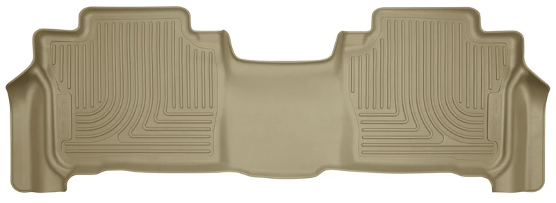Husky Liners Weatherbeater | Fits 2013-2021 Lexus LX570/Toyota Land Cruiser w/out 3rd Row Seats | 2nd Seat Floor Liner - Tan | 14093
