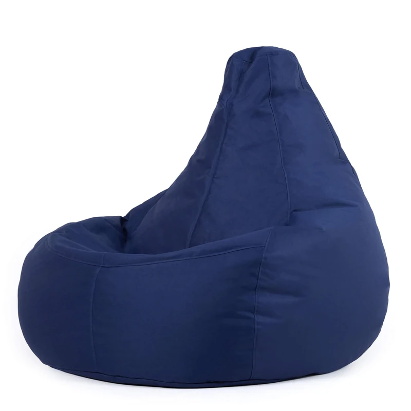 Bean Bag Bazaar Dalton Gaming Bean Bag Chair, Navy Blue, Water Resistant Fabric, Beanbag for Indoor and Outdoor Use with Filling Included, Gaming, Bedroom, Living Room, Garden
