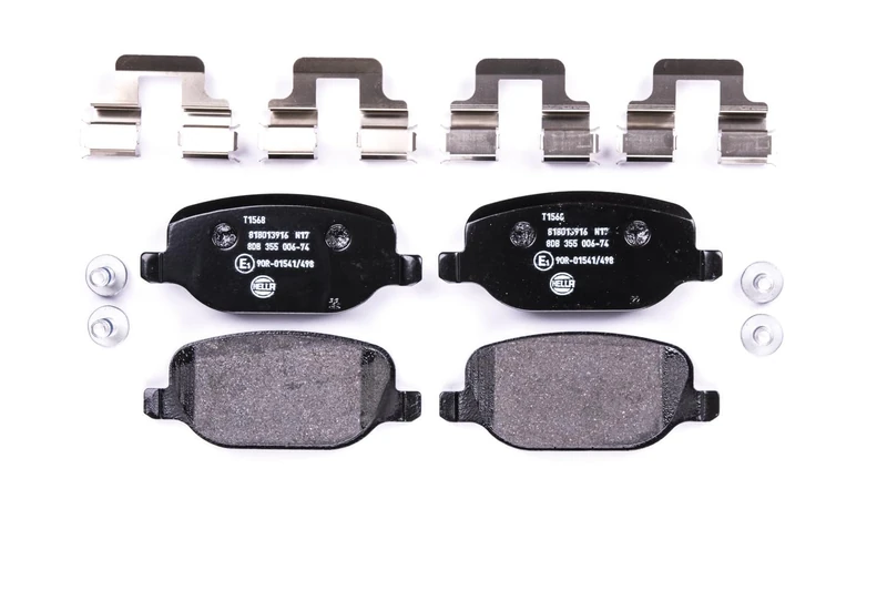 HELLA 8DB 355 006-741 Brake pad set - not prepared for wear indicator - T1568 - for e.g. ALFA ROMEO / LANCIA