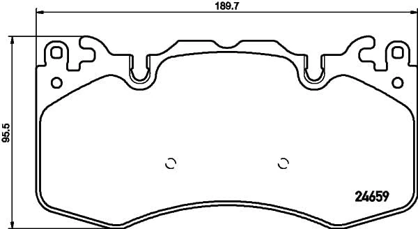 HELLA 8DB 355 016-151 Brake pad set - prepared for wear indicator - T2113 - for e.g. LAND ROVER