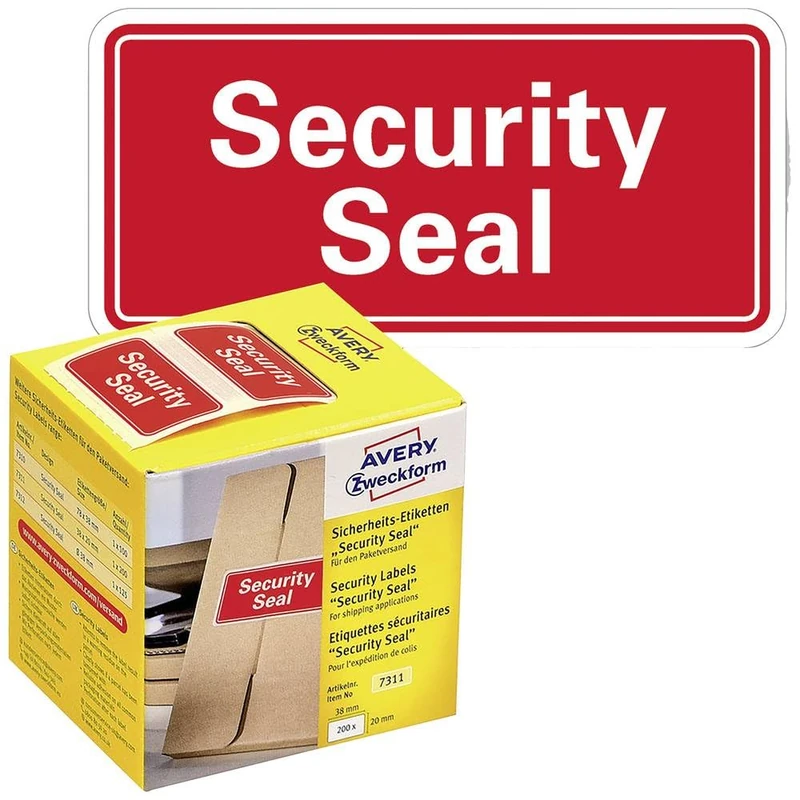 'Avery Zweckform 7311 A Safety Void Security Seal Pack of 200) - Image 1