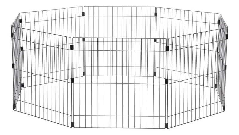 IRIS USA, Inc. Wire Exercise Pet Pen, 24-Inch, Silver, 301951 - Image 1