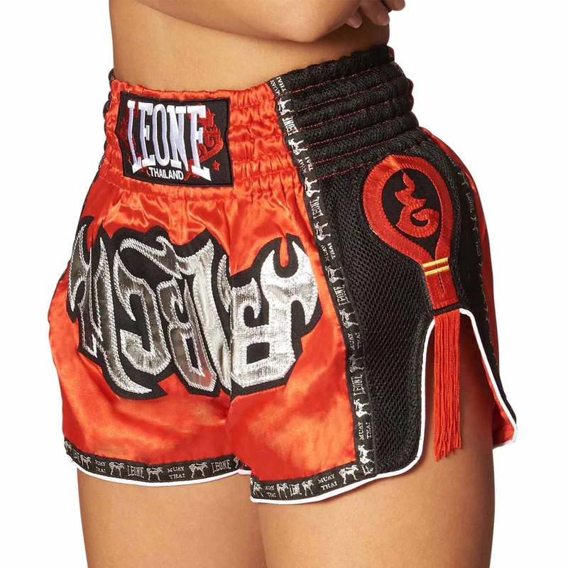 LEONE 1947, Bangkok Kick-thai Shorts, Unisex Adult, Red, L, AB754