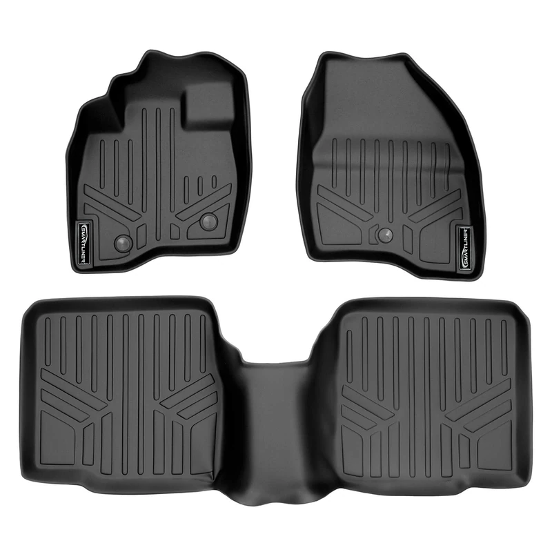 MAXLINER Car Mats Floor Mats 2 Row Liner Set Black for 2017-2018 Ford Explorer Without 2nd Row Center Console