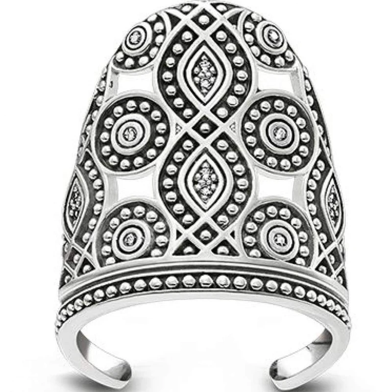 Thomas Sabo Women 925 Silver White Zircon Ring Jewellery