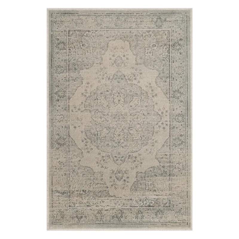 Safavieh Traditional Indoor Woven Rectangle Area Rug, Vintage Collection, VTG158, in Light Blue / Cream, 99 X 170 cm for Living Room, Bedroom or Any Indoor Space