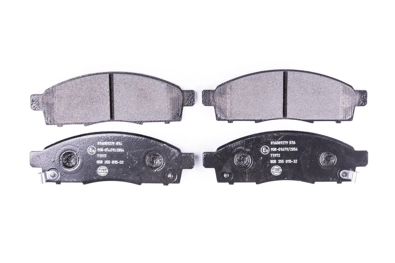 HELLA 8DB 355 015-321 Brake pad set - with acoustic wear warning - T1972 - for e.g. MITSUBISHI / NISSAN