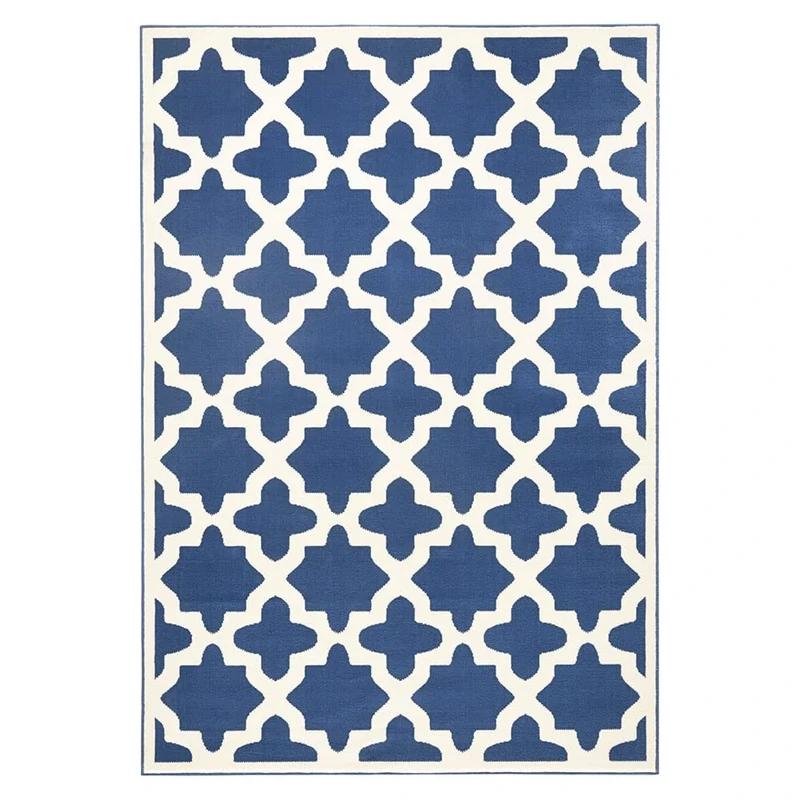 Zala Living Short Pile Velour Rug Noble Cream Denim Blue 160 x 230 cm