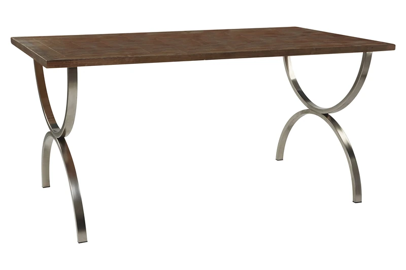 Premier Housewares Greenwich Dining Table Wooden Table Dining Tables Curved Steel Leg Detailing Kitchen Table Dining Room Table Dinner Table 75x16x90