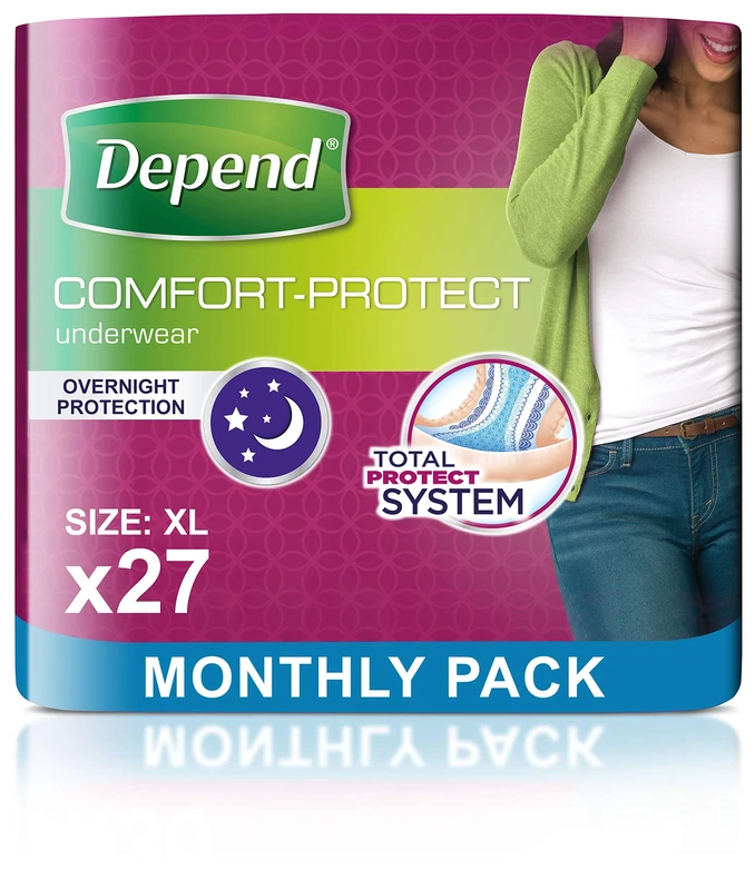 Depend Comfort Protect Incontinence Pants for Women - XL, 27 Count
