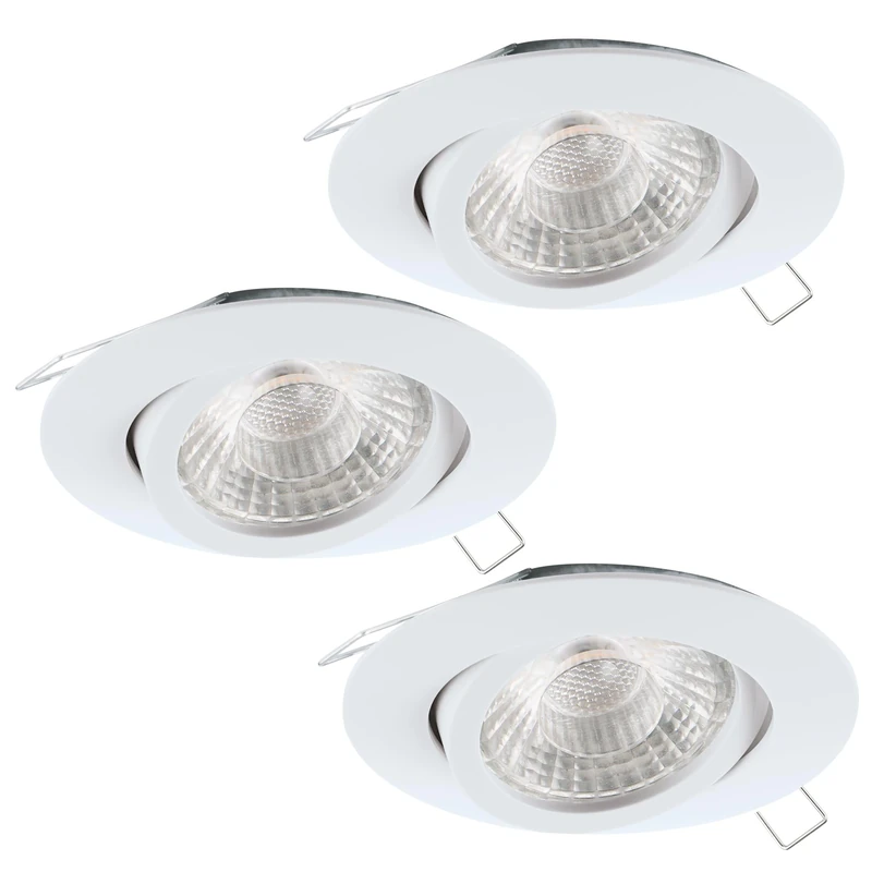 Eglo Recessed Light, Aluminium, GU10, 5 W, White