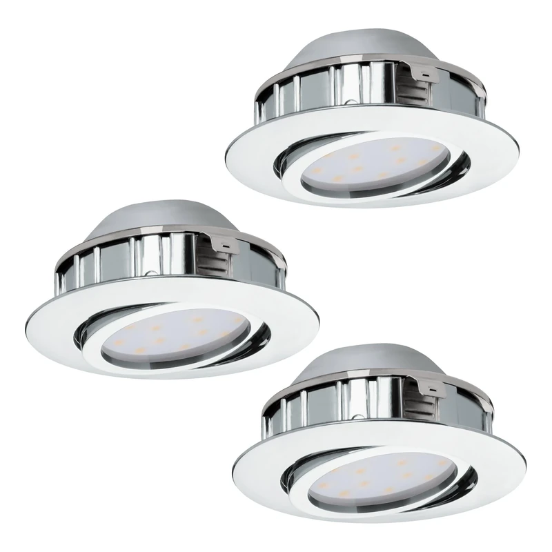 EGLO Recessed Ceiling Light Fitting, LED, Matte Nickel