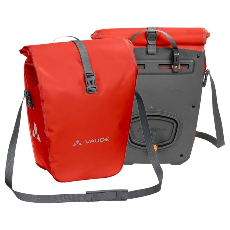 VAUDE Aqua Back Rear Pannier Bike Bag - Set of 2 - PVC- Tarpaulin Bike Panniers - Waterproof Pannier Bags with a 48 Litre Total Storage Volume