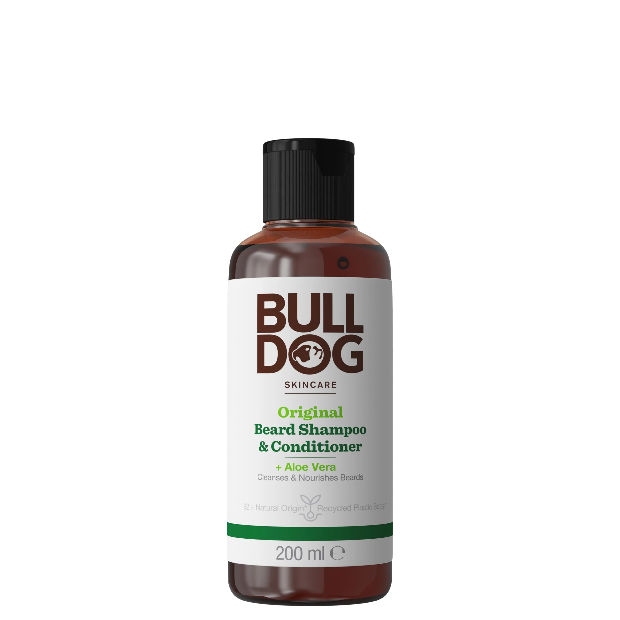 Bulldog Skincare Original Beard Shampoo & Conditioner, Men's Grooming, Beard Moisturiser for Softer, Supple Beards, 200ml