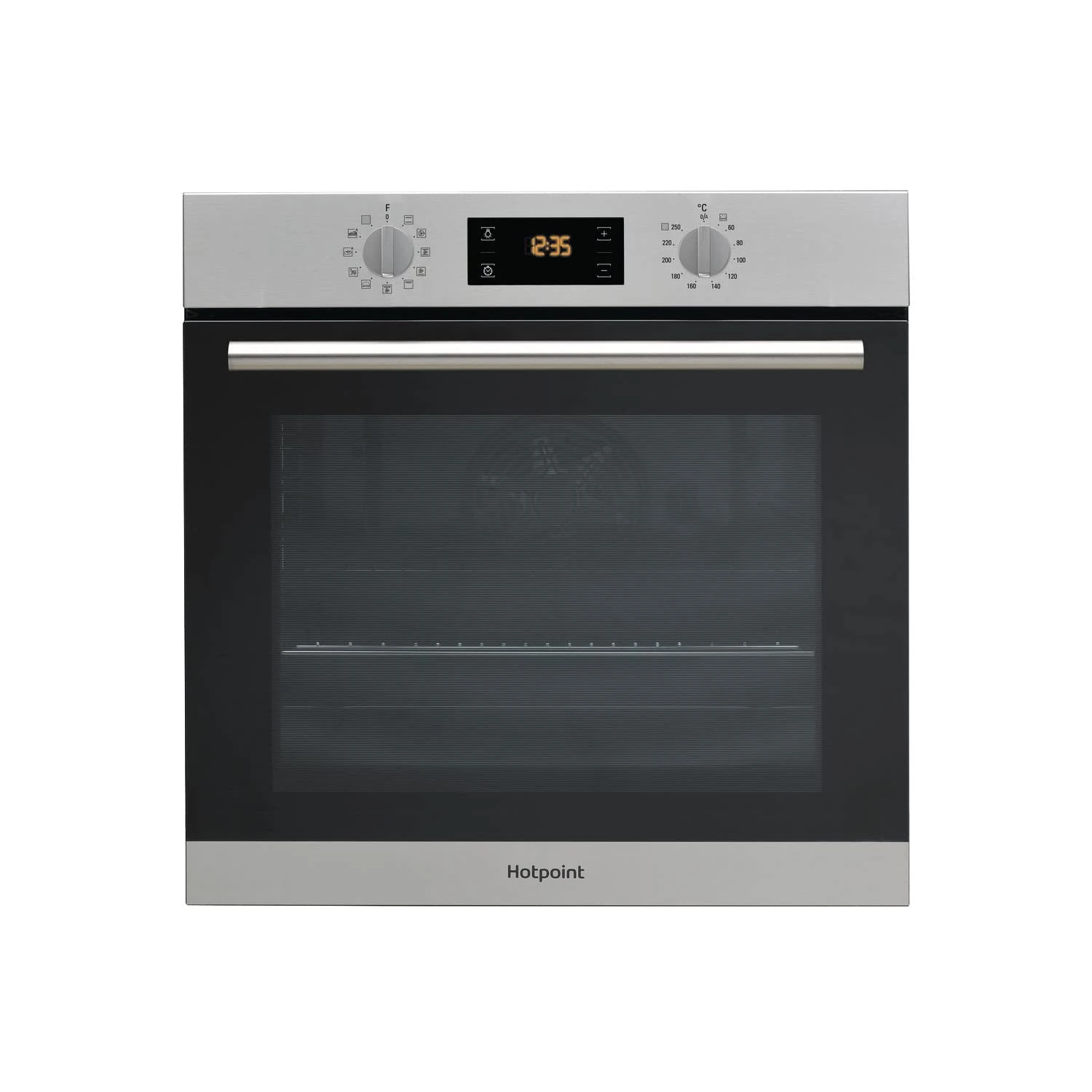 Hotpoint Electric Fan Single Oven with Pyrolytic Cleaning - Stainless Steel