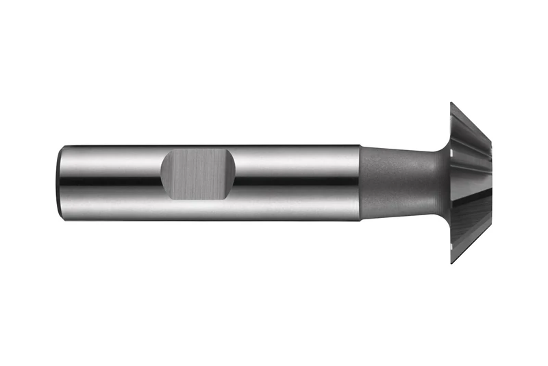 Dormer C83120.0X60 Series C831 HSS-E Inverted Dovetail Slot Cutter/Milling Cutter, Bright Finish with 45/60 degree angle, Weldon Shank, 20.0 mm Cutting Diameter, 20.0 mm x 60 mm Size