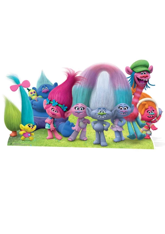 STARL CUT OUTS Trolls True Colours Group Cut Out, Multi-Colour,81 x 149 x 81 cm