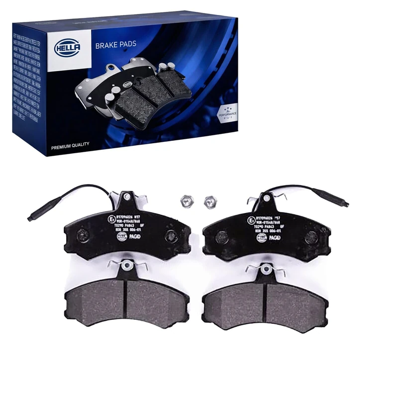 HELLA 8DB 355 006-011 Brake pad set - with integrated wear warning contact - T0290 - for e.g. ALFA ROMEO / AUVERLAND / CITROEN / FIAT