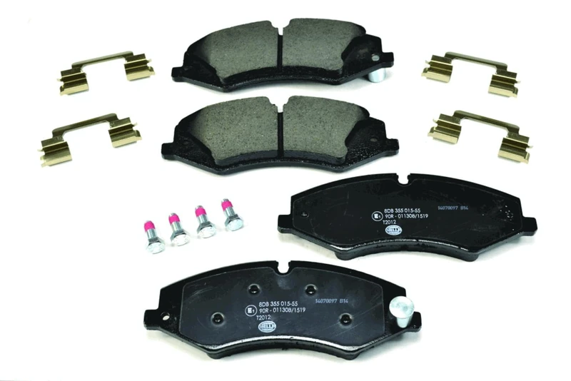 HELLA 8DB 355 015-551 Brake pad set - prepared for wear indicator - T2012 - for e.g. LAND ROVER