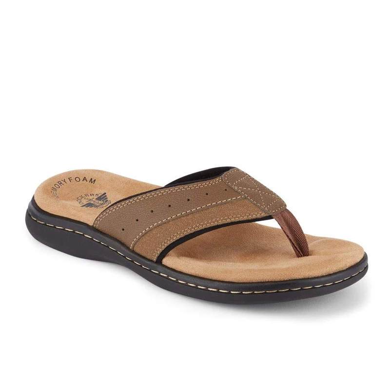 Dockers Men's Laguna Flip Flop, Dark Tan, 9 UK
