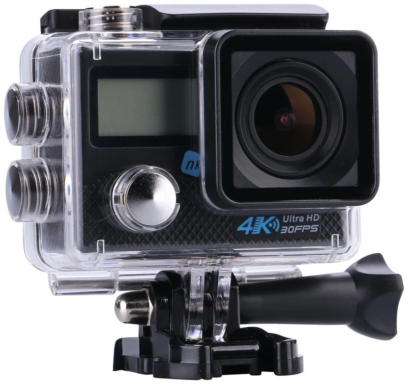 NK TUNNEL - Underwater Action Cam 4K Ultra HD Sports Camera, 16MP, WiFi - HDMI, Waterproof Case, 170º Wide Angle, Ultra-Advanced Sensor Toshiba, 900mAh (Dual Screen) (15 Multiple Accessories)