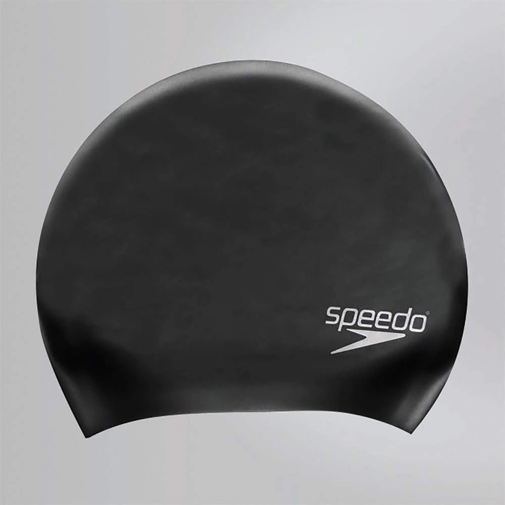 Speedo Unisex-Adult Long Hair Cap | Swim Cap | Snag Free | Easy-On, Black, One Size