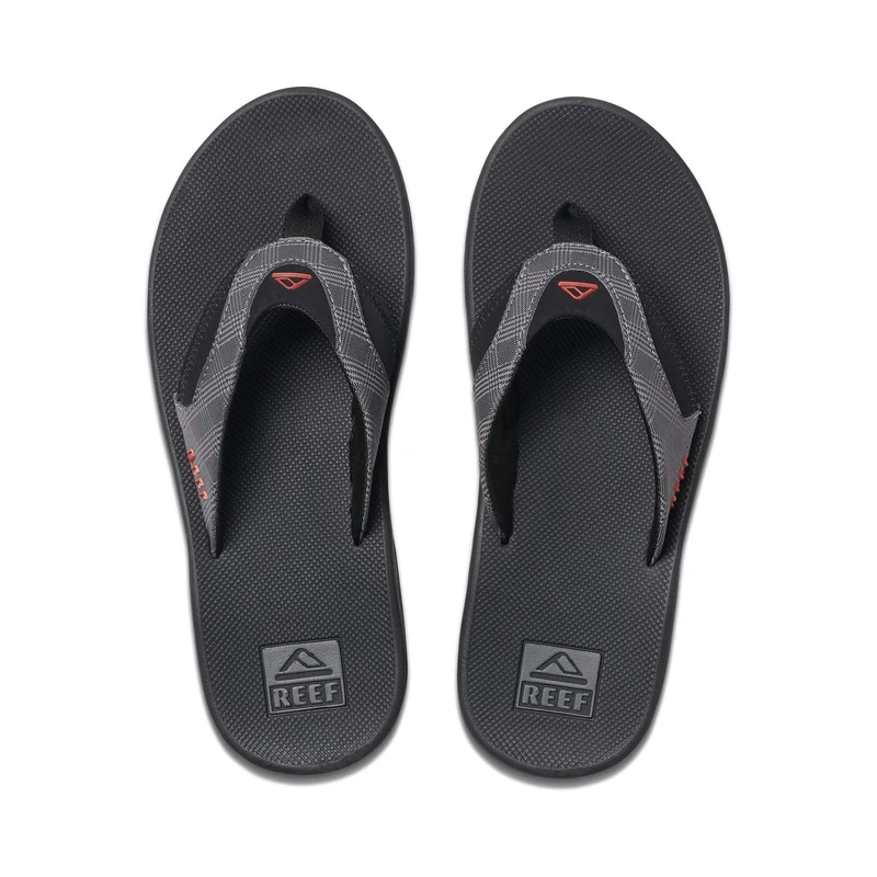 Reef Fanning Prints, Men’s Flip Flops, Grey (Grey Plaid/Bla Gpc), 4 UK (36 EU) - Image 1
