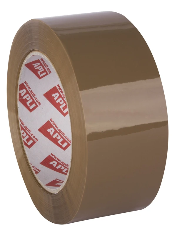 APLI 13337 - Pack of 36 Rolls of Noiseless Tape 48 mm x 135 m 28 µm Brown - Acrylic