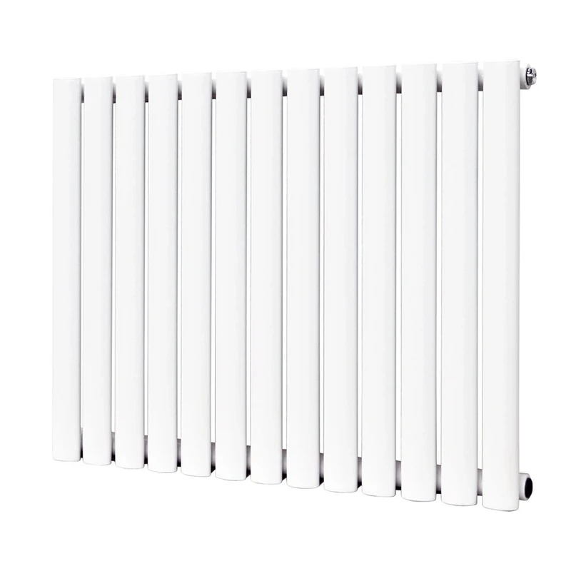 NRG 600x767 Oval Column Designer Radiator Bathroom Central Heating Single Panel White