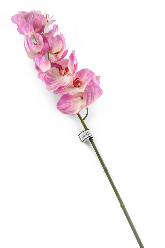 Floral Elegance Artificial 109cm Single Stem Lilac Phalaenopsis Orchids x 12 - Image 1