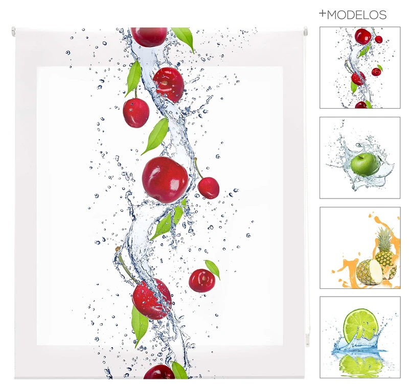 Blindecor W-C-15698 – Roller Blind Translucent, Digital Print, 110 x 180 cm, Multi-Coloured