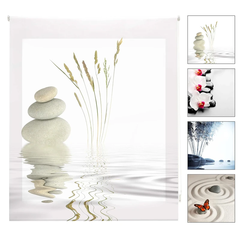 Blindecor W-Z-14991 – Roller Blind Transparent Digital Print, 150 x 180 cm