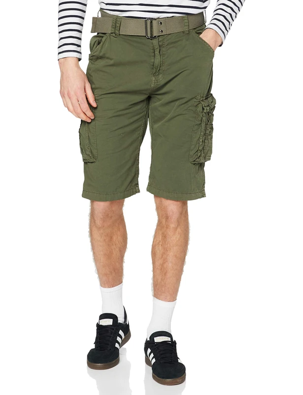 Schott NYC Men's Ranger 30 Swim Shorts, Vert (Olive), 36