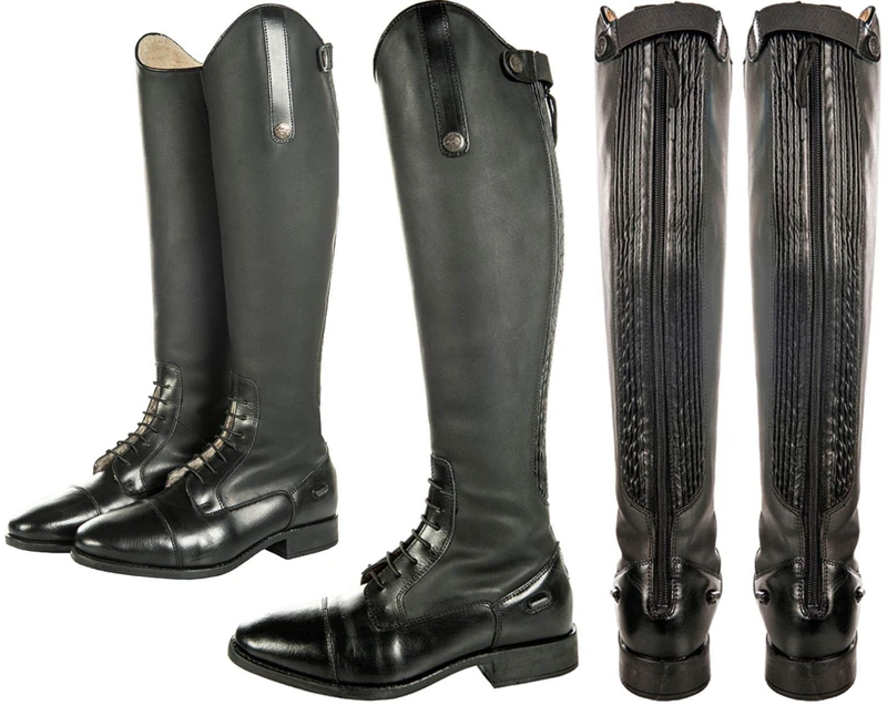 HKM Sevilla Teddy 9117 Riding Boots Cowhide Leather Standard Black 37